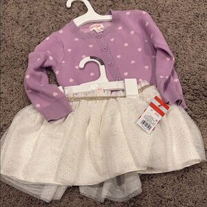 Cute Purple Heart Cardigan